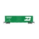 50′ Single-Door Boxcar No Roofwalk - Ready to Run -- Burlington Northern 318631 (Cascade Green, white, Early Large Logo), HO, 