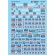 Railroad Decal Set -- Union Pacific Fallen Flags Freight Cars, HO, Microscale Industries Inc 871531