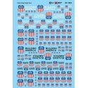 Railroad Decal Set -- Union Pacific Fallen Flags Freight Cars, HO, Microscale Industries Inc 871531