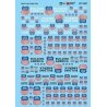 Railroad Decal Set -- Union Pacific Fallen Flags Freight Cars, HO, Microscale Industries Inc 871531