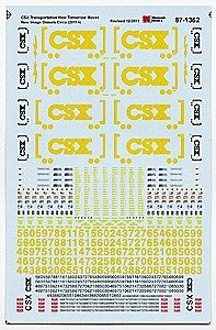 CSX Transportation - CSX -- Boxcar, ES44AC & EMD 2nd Generation Diesels (2010 Logo yellow), HO, Microscale Industries Inc 871362