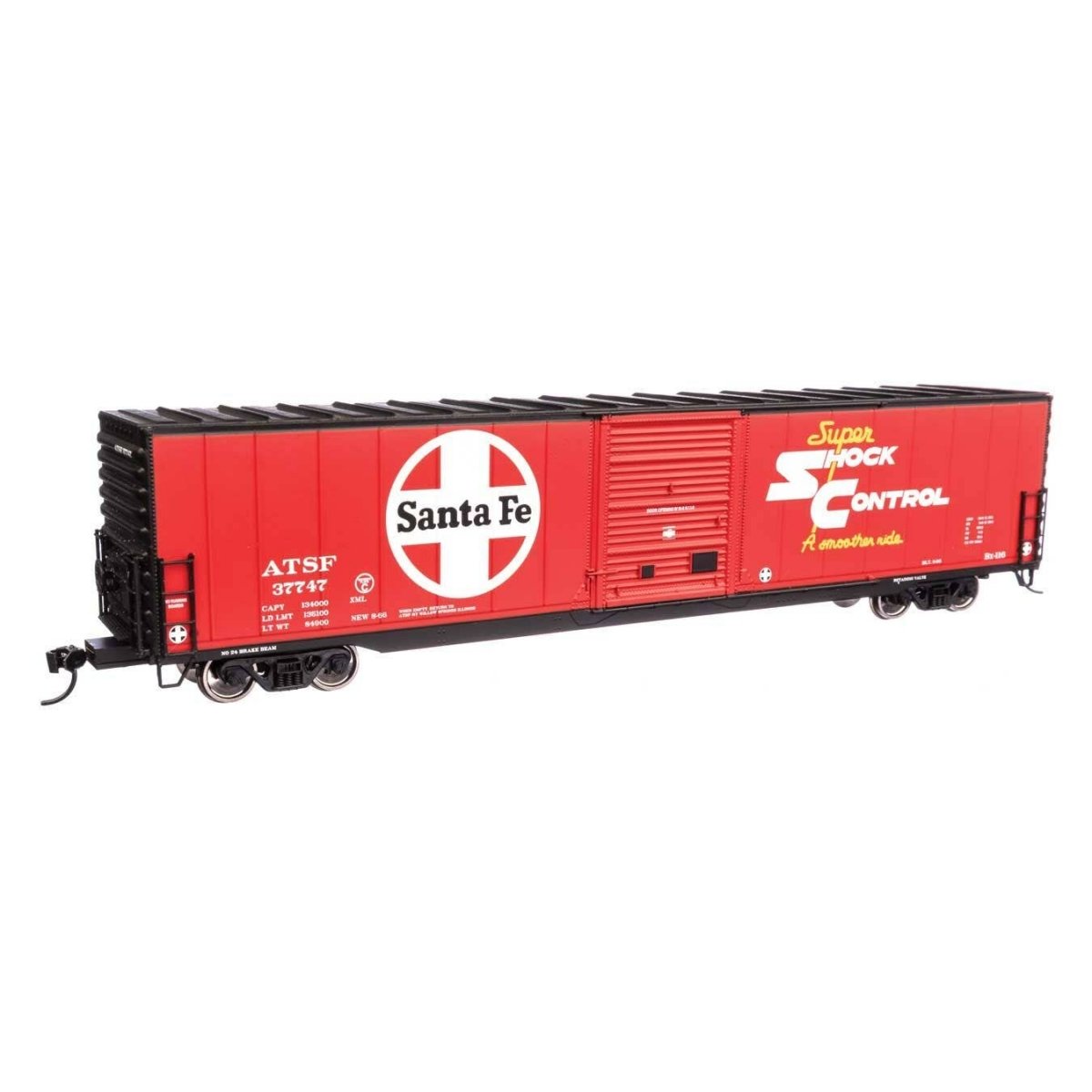 60′ Pullman-Standard Single Door Auto Parts Boxcar - Ready to Run -- Santa Fe 37747