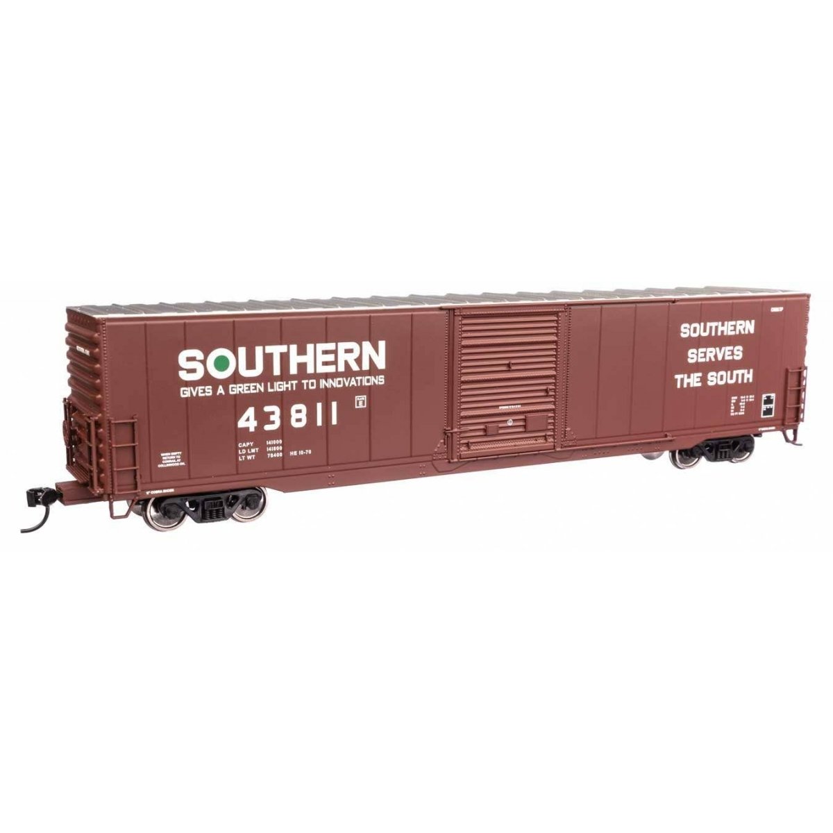 60′ Pullman-Standard Single Door Auto Parts Boxcar - Ready to Run -- Southern Railway 43811