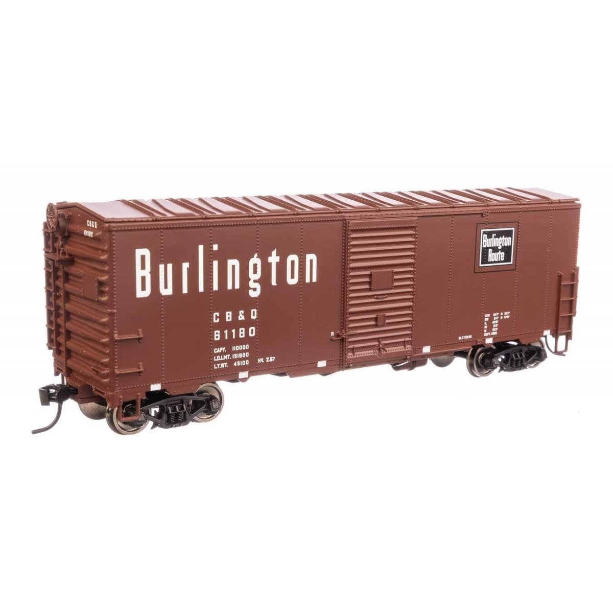 40′ Association of American Railroads Modernized 1948 Boxcar - Ready to Run -- Chicago, Burlington & Quincy 61180