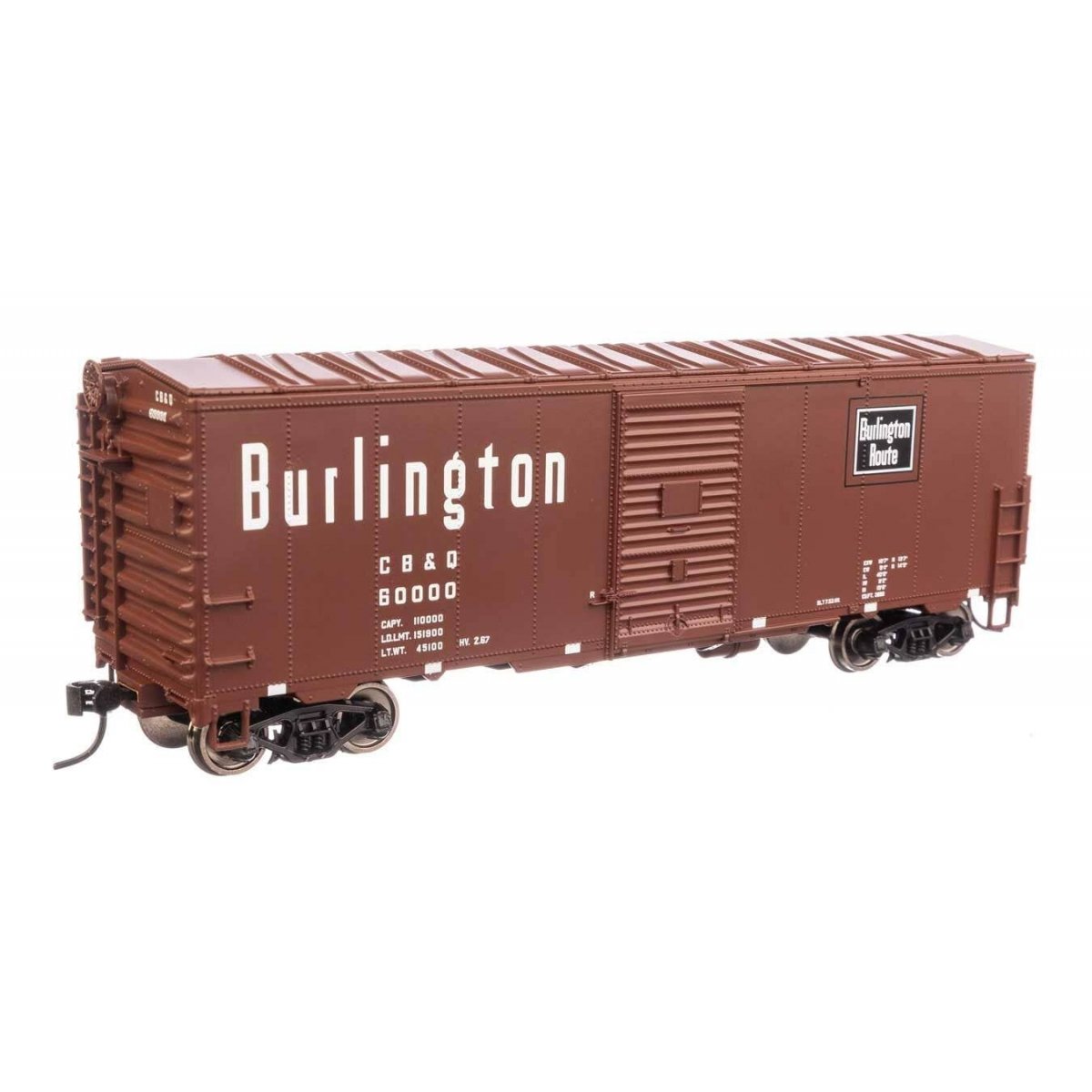 40′ Association of American Railroads Modernized 1948 Boxcar - Ready to Run -- Chicago, Burlington & Quincy 60000