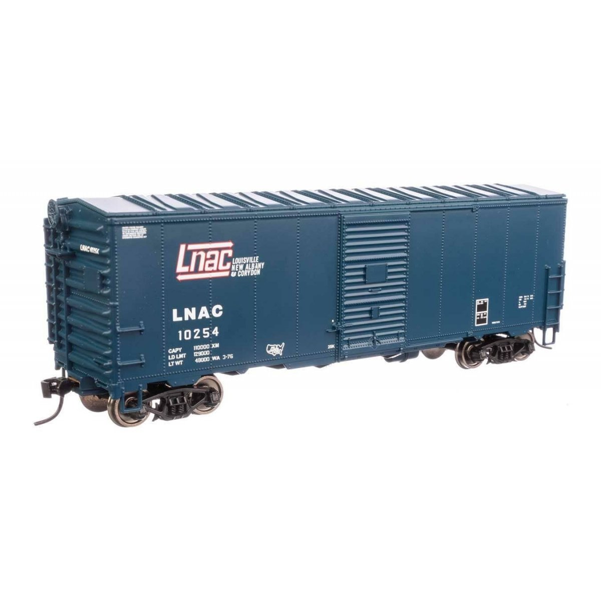 40′ Association of American Railroads Modernized 1948 Boxcar - Ready to Run -- Louisville, New Albany & Corydon LNAC 10254