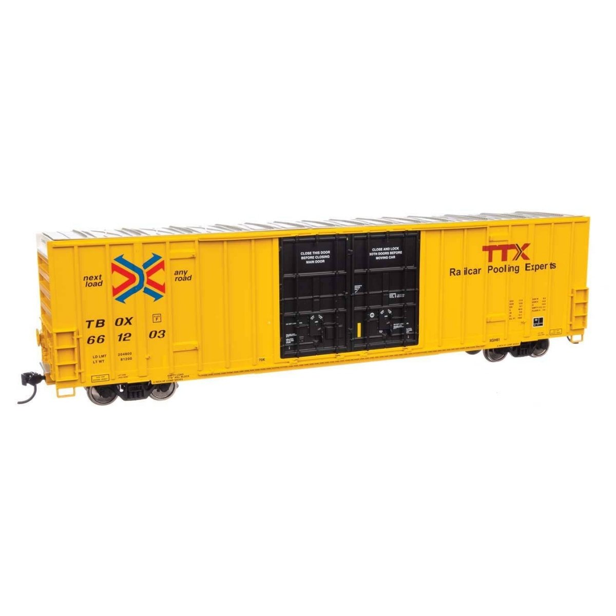60′ High Cube Plate F Boxcar - Ready to Run -- TTX 661203