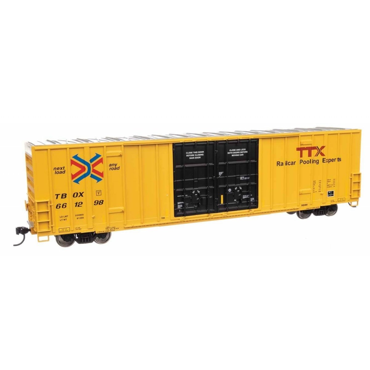 60′ High Cube Plate F Boxcar - Ready to Run -- TTX 661298