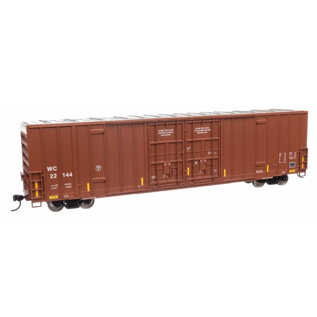 60′ High Cube Plate F Boxcar - Ready to Run -- Wisconsin Central 22144