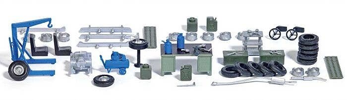 Garage Detail Set 1 -- 45-Piece Set, HO, Walthers SceneMaster 4167