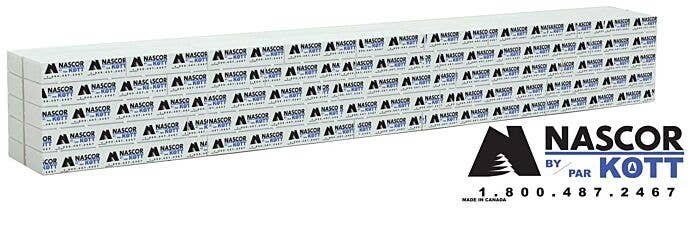 Wrapped Lumber Load for WalthersMainline 72′ Centerbeam Flatcar -- Nascor (black, blue), HO, Walthers SceneMaster 3165