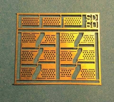 Brass Diesel Steps For Railpower Shells -- SD60, HO, A Line Product 29231