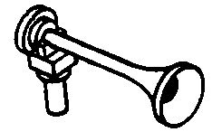 Nathan Diesel Air Horn (Brass Casting) -- KS-1 Single-Chime pkg(2), HO, Cal Scale 422