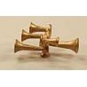 Air Horns (Unpainted Brass Casting) -- Nathan P53 Forward and 2 Back, HO, Cal Scale 564