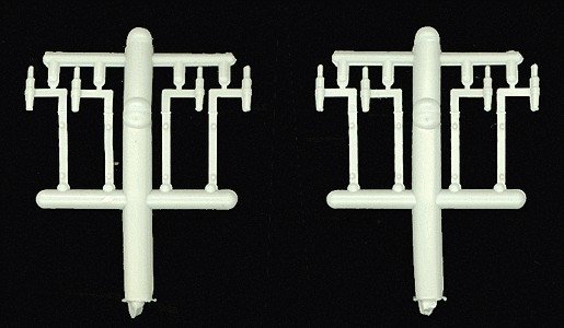 Locomotive Sander Brackets -- 4- & 6-Axle Trucks (Pewter), HO, Details West 330