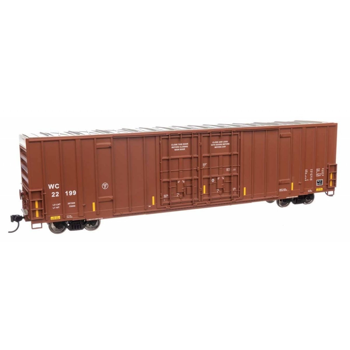 60′ High Cube Plate F Boxcar - Ready to Run -- Wisconsin Central 22199