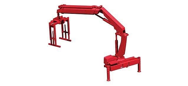 Hiab X-Hipro Loading Crane with Pallet Fork, HO, Herpa Models 54133