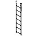 Ladder -- 7-Rung w/Brackets pkg(4), HO, Details West 1006