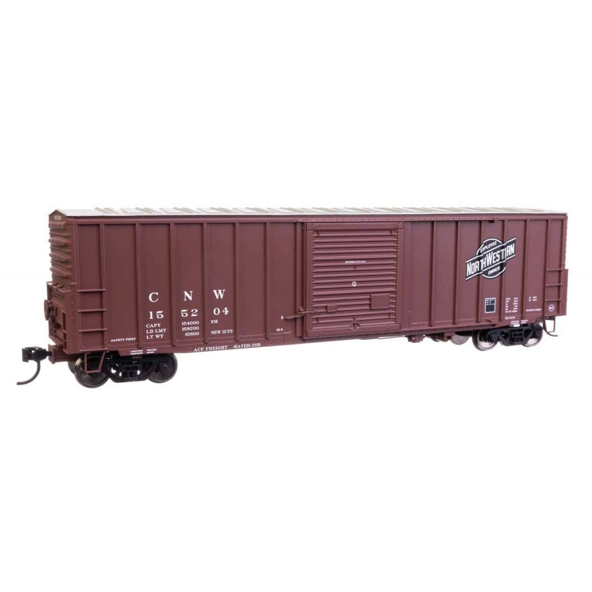 50′ ACF Exterior Post Dreadnaught End Plate B Boxcar - Ready to Run -- Chicago & North Western(TM) 155204