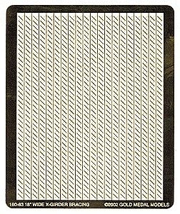 Bracing for Steel Girders -- X-Shaped 18′ Wide Over 1000 Scale Feet, N, Gold Medal Models 16063