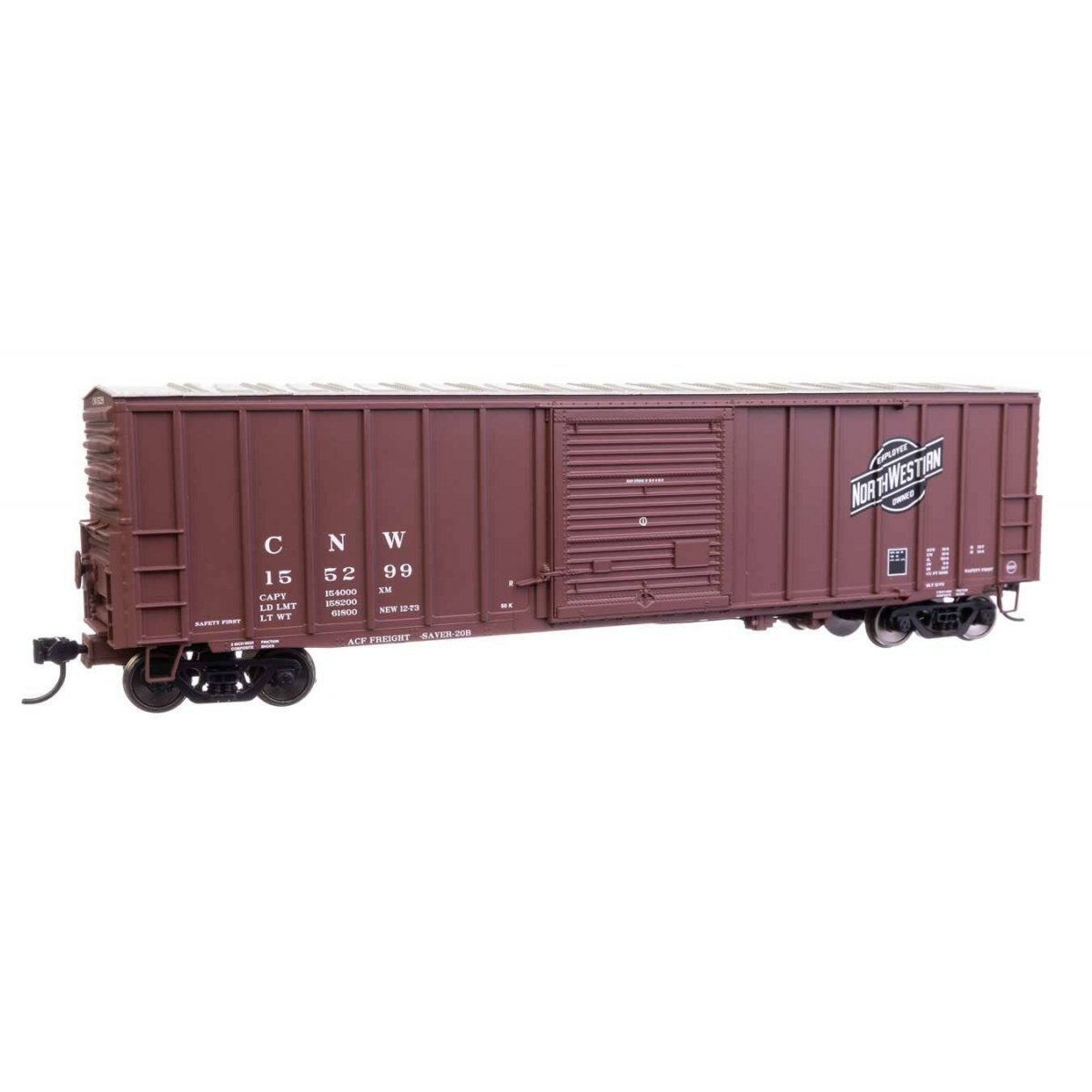 50′ ACF Exterior Post Dreadnaught End Plate B Boxcar - Ready to Run -- Chicago & North Western(TM) 155299