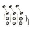 Sport Tire w/Axle Set -- Includes 3 Pair of Tires, 3 Axles, and 2 Spoilers, HO, Busch Gmbh & Co Kg 49950