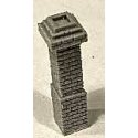 Decorative Square Brick Chimney -- Unpainted Cast Resin 1-5/16′ 3.3cm Tall pkg(3), HO, Bar Mills LLC 2038