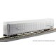 Aluminum Enclosed Auto Carrier 4-Pack - Ready to Run -- Canadian National 712846, 712849, 712853, 712952 (silver, black)