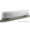 Aluminum Enclosed Auto Carrier 4-Pack - Ready to Run -- Canadian National 712846, 712849, 712853, 712952 (silver, black)