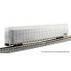 Aluminum Enclosed Auto Carrier 4-Pack - Ready to Run -- Canadian Pacific 546014, 546056, 546128, 546274 (silver, black)