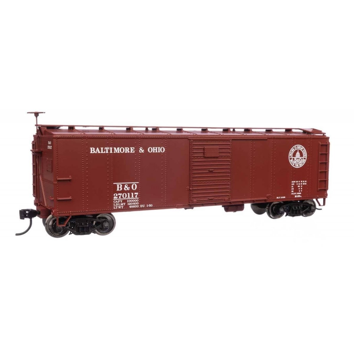 40′ Early X29 Boxcar - Ready to Run -- Baltimore & Ohio 270117