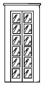 French window 4/, HO, Alexander Scale 2507