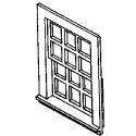 Window 12-pane 4/, HO, Alexander Scale 2512