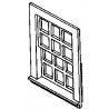Window 12-pane 4/, HO, Alexander Scale 2512