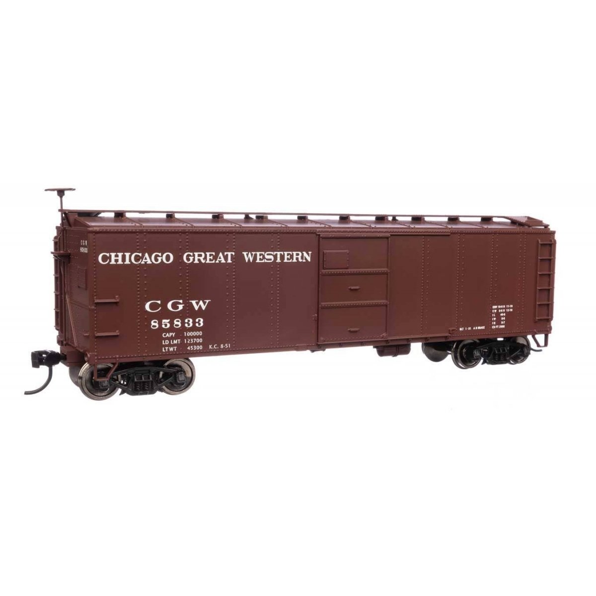 40′ Early X29 Boxcar - Ready to Run -- Chicago Great Western 85833