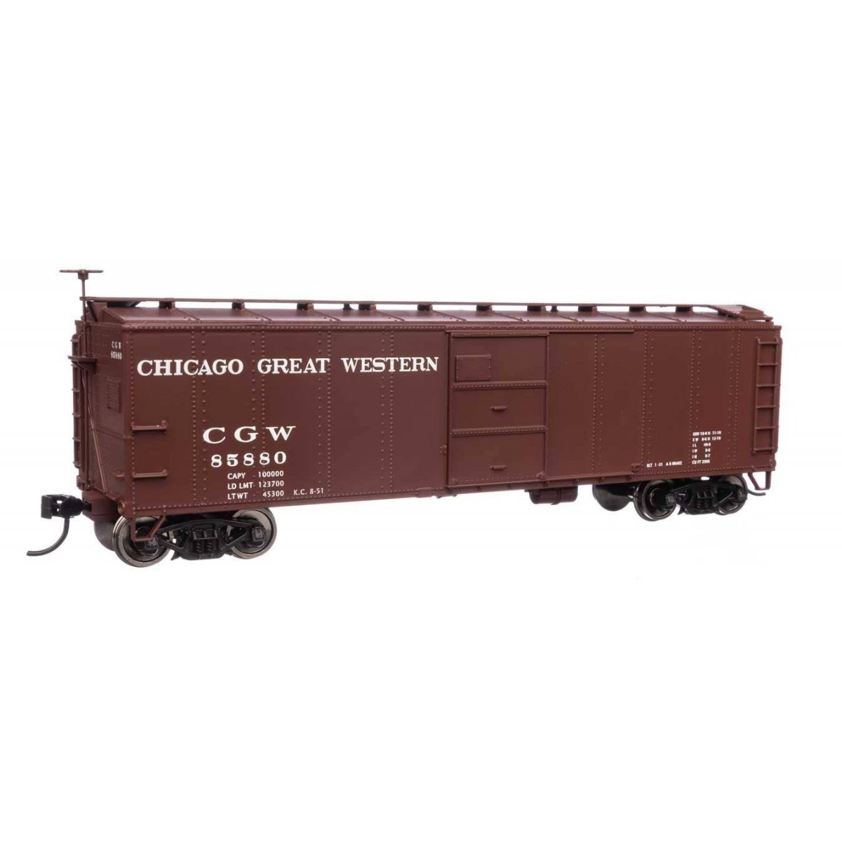40′ Early X29 Boxcar - Ready to Run -- Chicago Great Western 85880