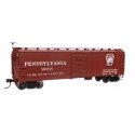 40′ Early X29 Boxcar - Ready to Run -- Pennsylvania Railroad 569535 Shadow Keystone (Tuscan, white), HO, WalthersMainline 4097