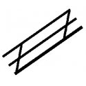 Styrene - Stair Rails pkg(2) -- 3-5/8′ Long, ALL, Plastruct Inc 90691