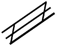 Styrene - Stair Rails pkg(2) -- 3-5/8′ Long, ALL, Plastruct Inc 90691