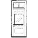 Door w/Transom Denver & Rio Grande Western Type pkg(2), O, Grandt Line Products Inc 3620