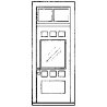 Door w/Transom Denver & Rio Grande Western Type pkg(2), O, Grandt Line Products Inc 3620