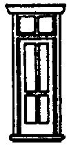 Doors -- Victorian Depot w/Transom, 32′ Wide 8pk, N, Grandt Line Products Inc 8017