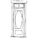Residence Door -- With Oval Window/Frame/Transom, O, Grandt Line Products Inc 3605
