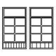 Windows -- Store Window, Scale 65 x 115′ 165 x 292cm pkg(4), HO, Grandt Line Products Inc 5138