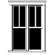Plastic Double-Hung Windows -- Double pkg(2), HO, Durango Press 61
