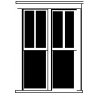 Plastic Double-Hung Windows -- Double pkg(2), HO, Durango Press 61