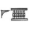Ornamental Wood Porch Rail & Bracket, HO, Grandt Line Products Inc 5034
