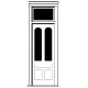Plastic Doors -- With Transom, HO, Durango Press 62