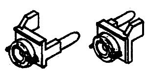 Ditch Lights -- GE-Style w/Lens (Pilot End Mount) pkg(2), HO, Details West 229