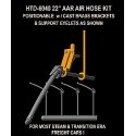 22′ AAR Air Hoses - Molded Rubber -- With Cast Brass Brackets & Metal Eyelets 2 Pair, HO, Hi-Tech Details 6040